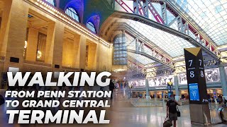 Walking NYC  Penn Station to Times Square amp Grand Central Terminal July 2021 [upl. by Orna]