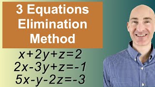 Solving Systems of 3 Equations Elimination [upl. by Shermy974]