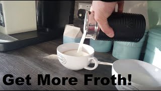 How to Get More Froth from Your Nespresso Coffee Aeroccino  Nespresso tips and help [upl. by Nitsreik]