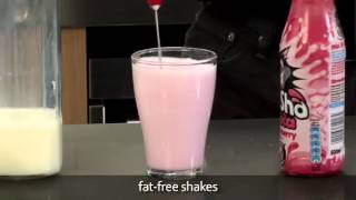 How to make a fat free milkshake using an aerolatte milk frother [upl. by Bruyn218]